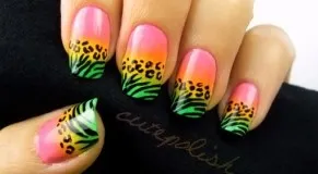 Colorful ноктите снимка, разбърква цвят, цвят 2