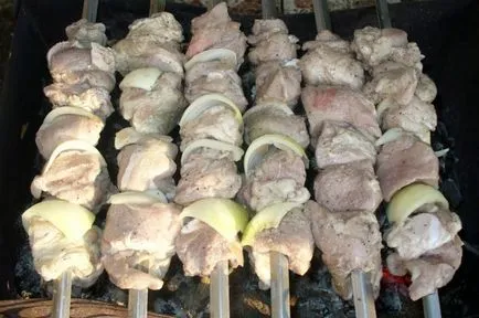Рецепти марината овнешко барбекю (кисело мляко, оцет, киви, кисело мляко и т.н.), с видео