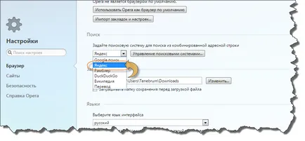 Направи Yandex основна търсачка в Google Chrome, Firefox, Opera, Internet Explorer