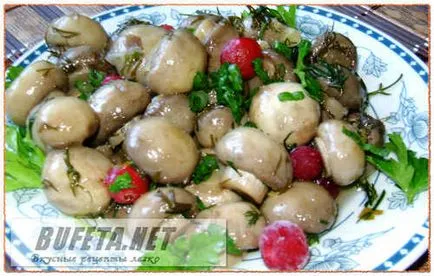 Мариновани гъби бързо хранене у дома