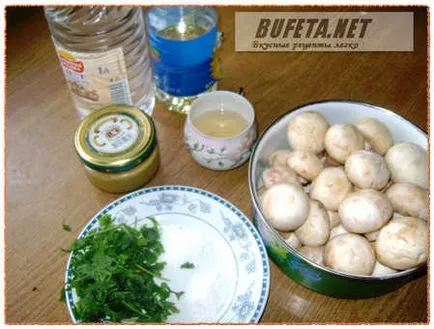 Мариновани гъби бързо хранене у дома
