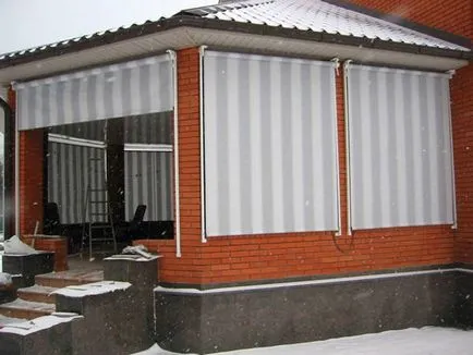 Завеси за беседката за веранди, прозрачен, открит PVC, защитни и замръзване, ролка тъкан