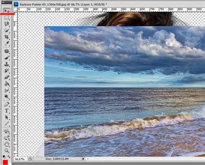 Избор на косата в Photoshop