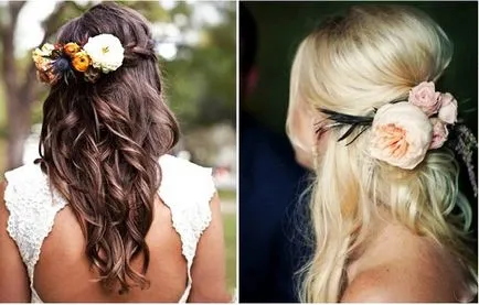 Barrettes, цветя за коса, цветна шнола