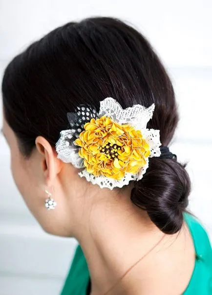 Barrettes, цветя за коса, цветна шнола