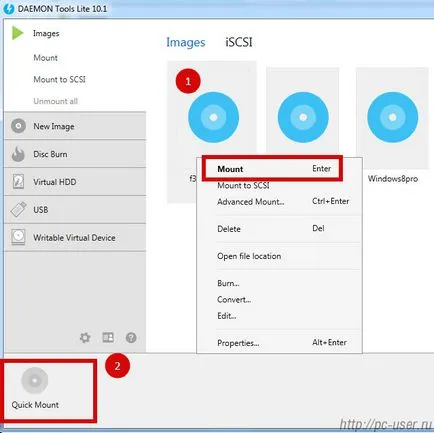 Как да горят ISO образ на изображението на диска, за да монтирате в Daemon Tools