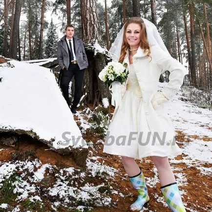 Фотосесия зимна сватба - идеи къде снимана през зимата