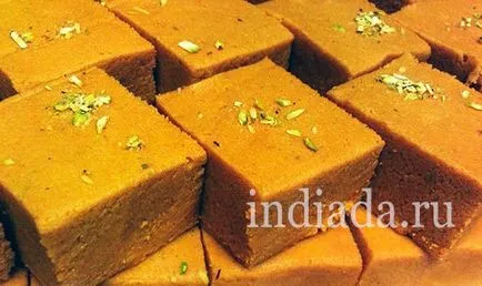Индийски сладки burfi - рецепта със снимки (сладост) Индийски сладки burfi - рецепта със снимки
