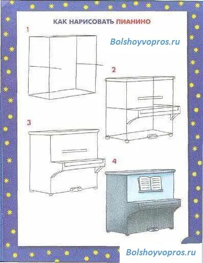 Как да се направи пиано, роял етапи молив