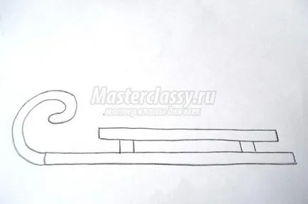 Как да нарисувате Дядо Коледа с шейна стъпка снимка