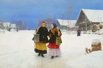 Както се носи вода иго, славянска традиция (вода) Тъй като водата носеше иго, славянската традиция