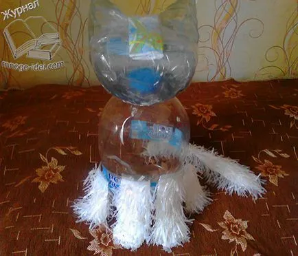 Кот от пластмасови бутилки и опаковки майсторски клас