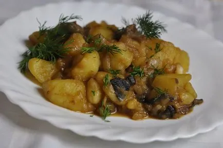 Картофи с гъби рецепти и снимки на ястия от картофи с гъби в пещ, гърне, тиган на
