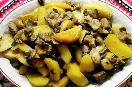 Картофи с гъби рецепти и снимки на ястия от картофи с гъби в пещ, гърне, тиган на