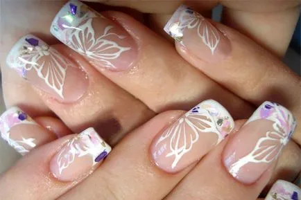 Маникюр с пеперуди 50 снимки, най-добър дизайн на ноктите с пеперуди