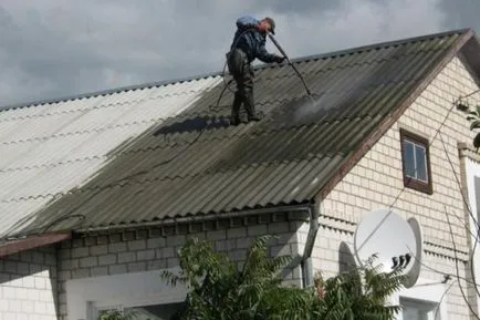 Бои за шисти, отколкото да се боя лист шисти на покрива с ръце