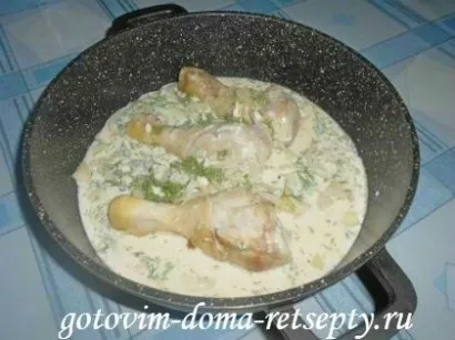 Пиле в млечен сос - рецепта със снимки