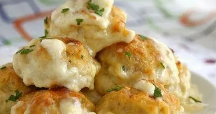 Пилешки в сметанов сос (чесън, гъби) рецепти