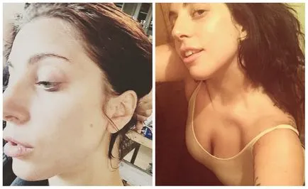 Лейди Гага без грим, фотосесия с естествен mejk apom