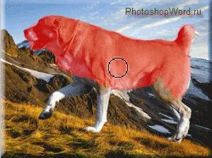 Маска в Photoshop с инструмента Brush и Gradient