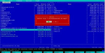 Midnight командир (MC) програма за управление на файлове на Linux