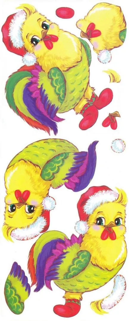 петел на Нова година с ръцете си