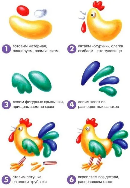 петел на Нова година с ръцете си
