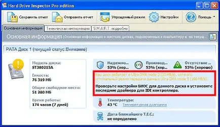 Преглед Hard Drive Inspector - програма за следене на състоянието на твърдите дискове