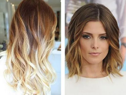 Ombre оцветяване за средни и дълги коси - багрене техника Ombre