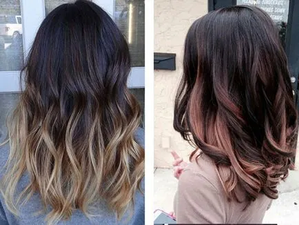 Ombre оцветяване за средни и дълги коси - багрене техника Ombre