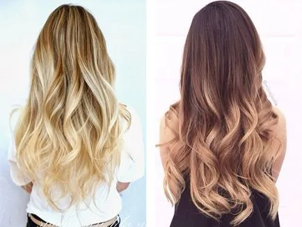 Ombre оцветяване за средни и дълги коси - багрене техника Ombre