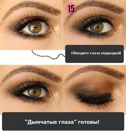 Стъпка по стъпка със снимки - грим кафяви сенки