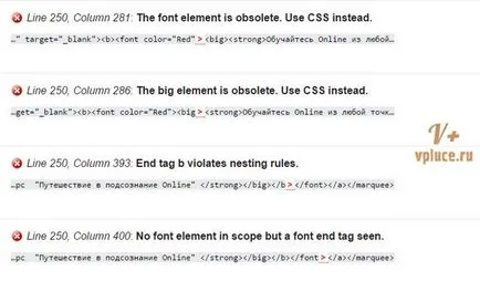 Проверка на валидността на HTML и CSS кода на даден сайт, блог Александра Lukyanova