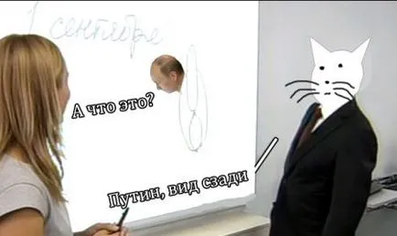 котка Путин на черна дъска