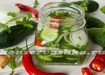 Салата от обрасли краставици за зимни рецепти