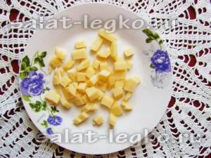 Салата със сирене, домати и краставици рецепта със снимка