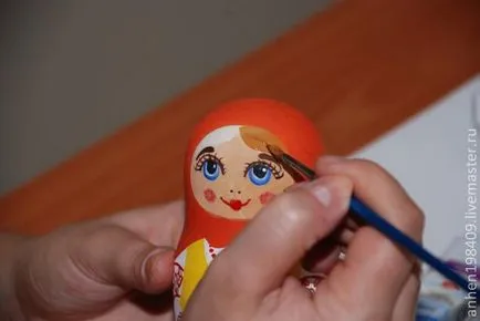 Боядисани Матрьошка цех за начинаещи с шаблони и снимка