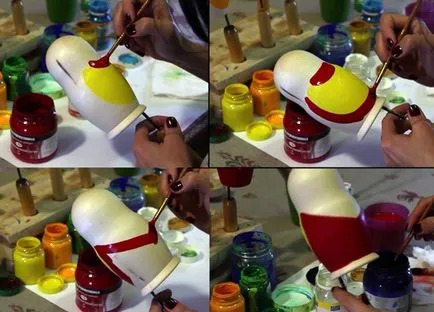Боядисани Матрьошка цех за начинаещи с шаблони и снимка