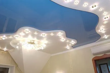 Сложността на монтаж на окачени тавани снимки прости, къдрава вълна, необичайни форми и сложни