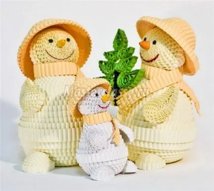 Снежни човеци с ръцете си