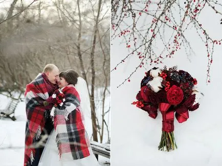 Сватбена фотосесия в зимни идеи, примери, подпори