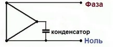 Кабели за една фаза на мотора 220 през кондензатор (електрически) Схема на свързване за монофазен двигател с 220 волта целия кондензатор