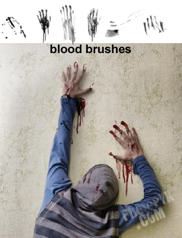 Урок по Photoshop, за да се създаде реалистична кръв с четки