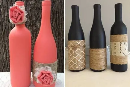 Вази от бутилка с ръцете си - 29 изображения с идеи за творчество