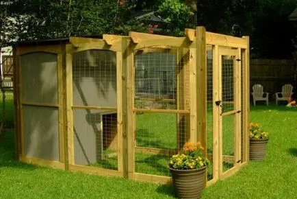 Aviary за кучета със собствените си ръце, снимка, как да се направи (с ръце) Aviary за кучета със собствените си ръце, снимка, как да се направи