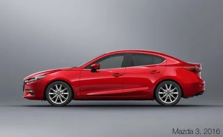 Всички рестилизирана Mazda 3 преди и след
