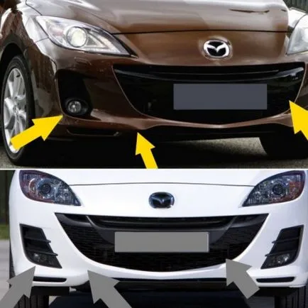 Всички рестилизирана Mazda 3 преди и след