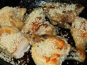 Пържено пиле със сусам