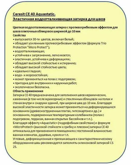Циментовият разтвор фуги