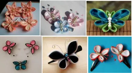 Butterfly на сатенени панделки с ръцете си (сатен) Butterfly на сатенени панделки с ръцете си